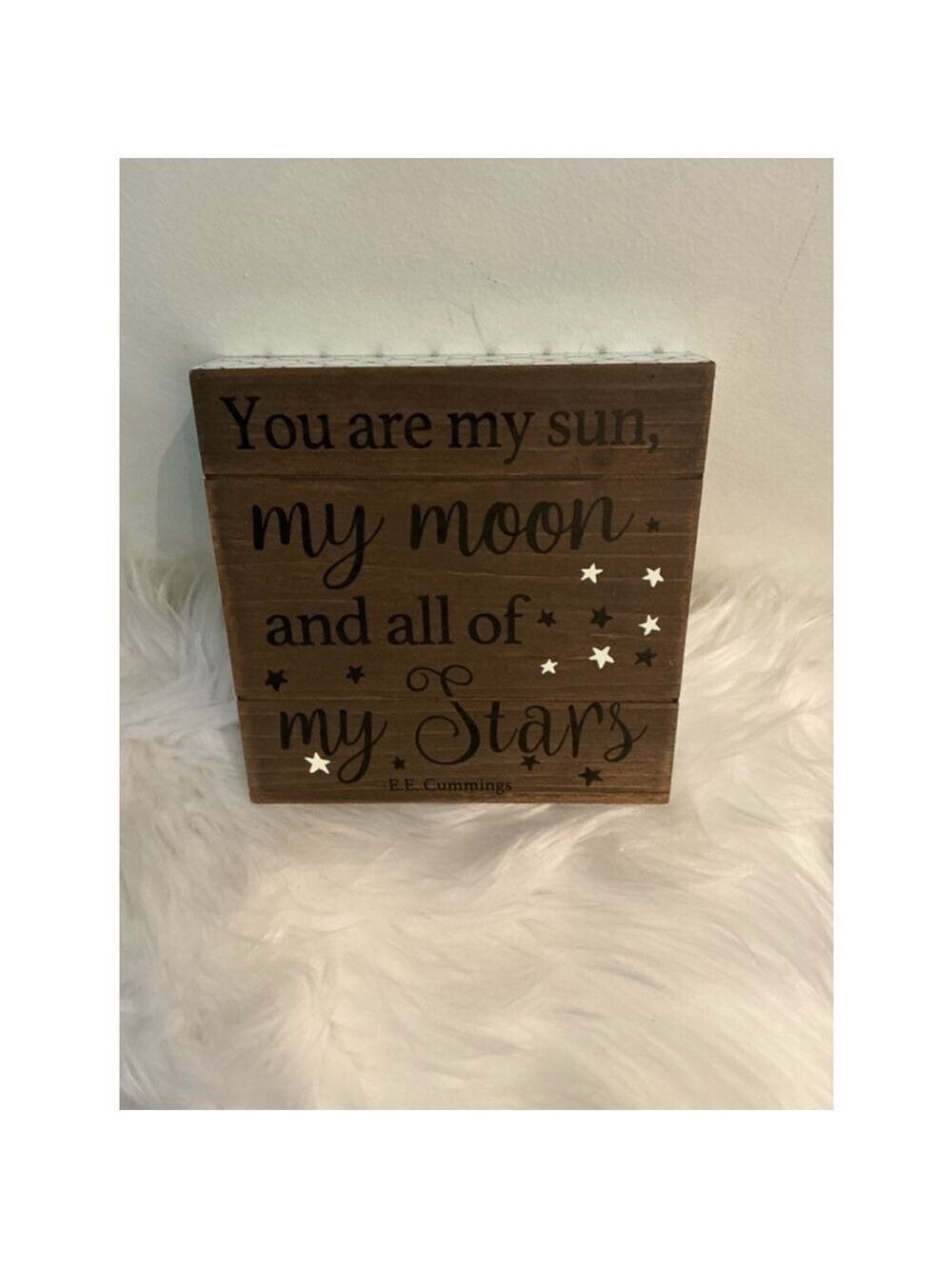 Belle Maison “You Are My Sun My Moon My Stars” Wood Wall Art Sign NWT